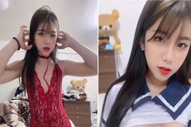 Красивая девушка говорит очень похотливо